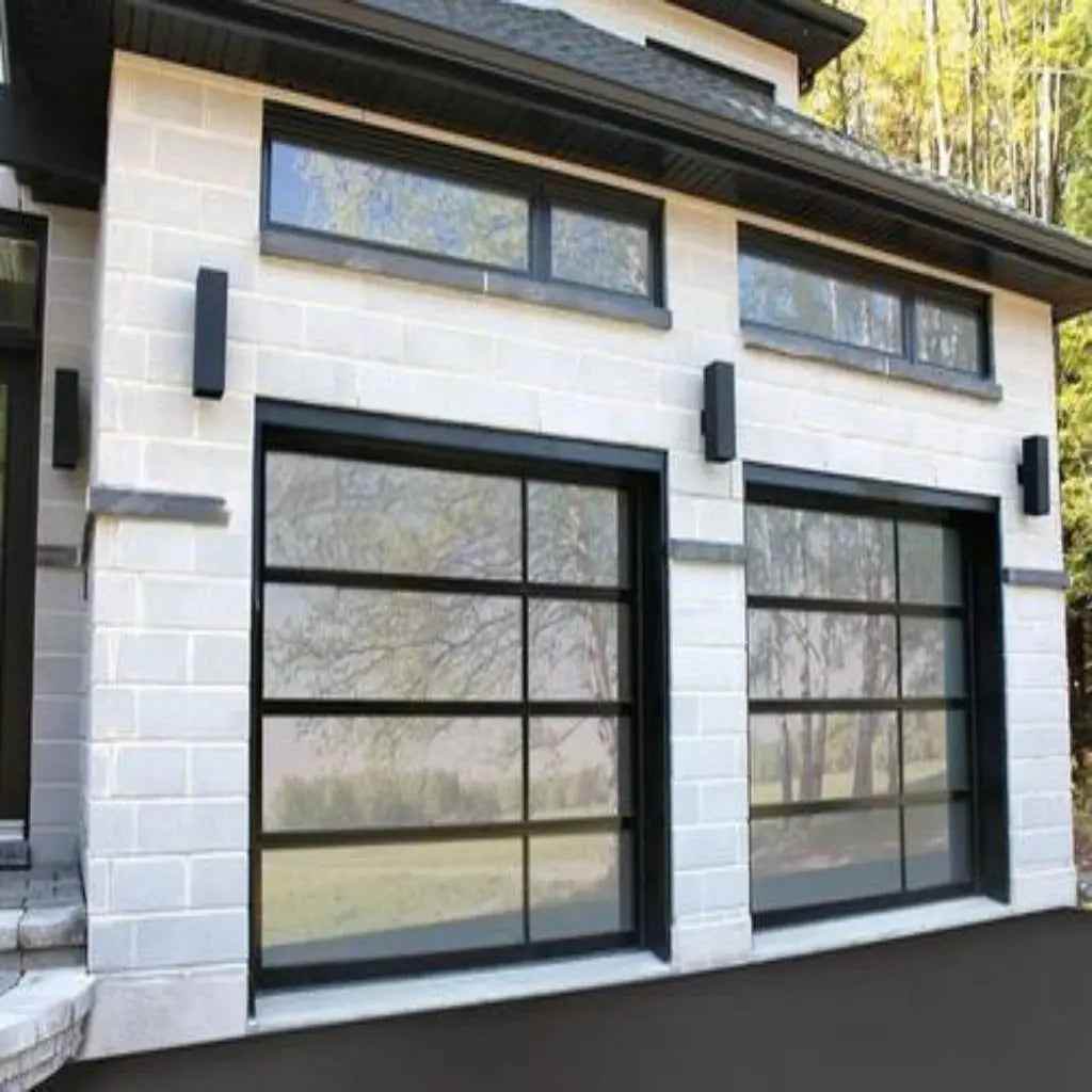High-End Frameless Aluminum Mirror Reflective Glass Garage Door - BOLANG DOOR