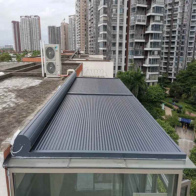 Retractable Aluminum Pergola with Motorized Awning Canopy - BOLANG DOOR