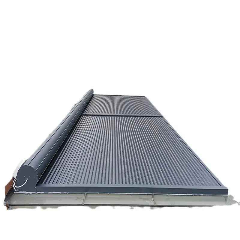 Electric Retractable Aluminum Pergola with Glass and Steel Roof - BOLANG DOOR