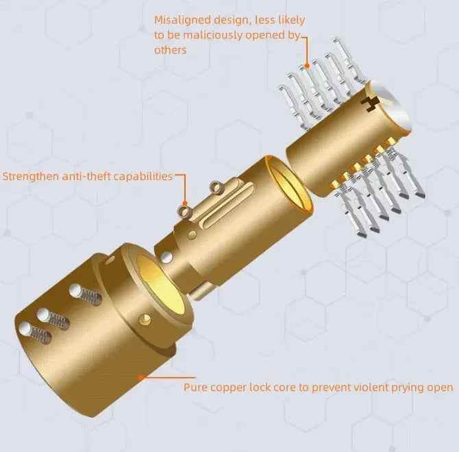 Aluminum Alloy Roller Shutter Lock with Brass Cylinder – Modern Design - BOLANG DOOR