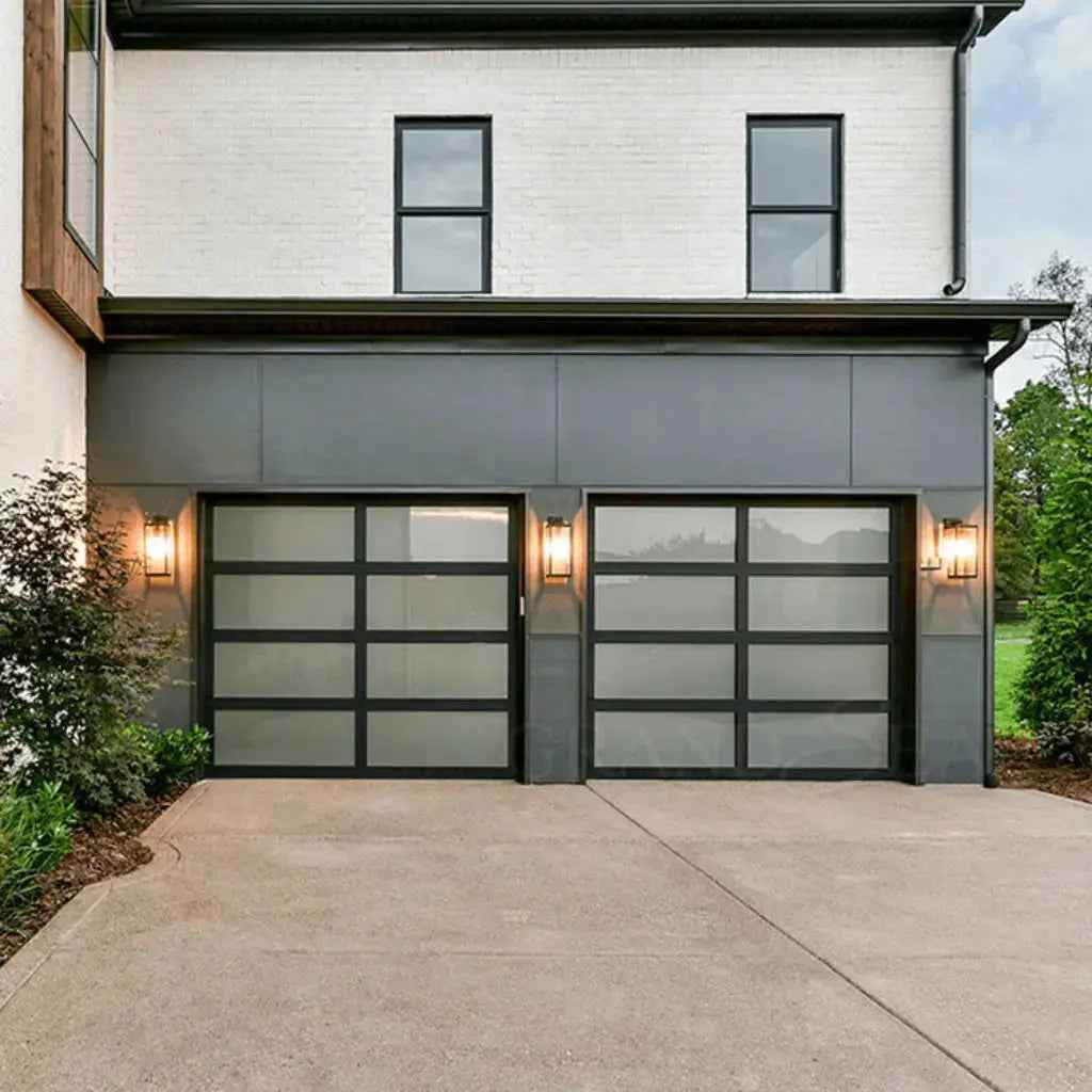 Modern Stainless Steel Waterproof Glass Garage Door - BOLANG DOOR