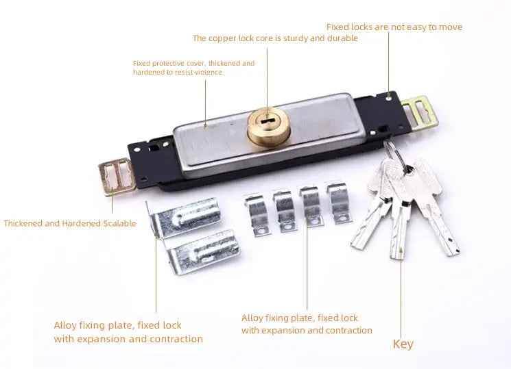 Aluminum Alloy Roller Shutter Lock with Brass Cylinder – Modern Design - BOLANG DOOR