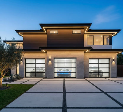 BOLANG Framed Glass Garage Door | Modern Full View Automatic Door - BOLANG DOOR