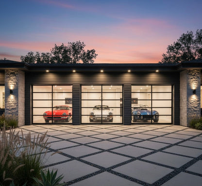 BOLANG Framed Glass Garage Door | Modern Full View Automatic Door - BOLANG DOOR