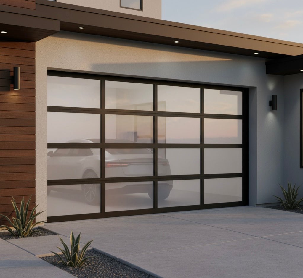 BOLANG Framed Glass Garage Door | Modern Full View Automatic Door - BOLANG DOOR