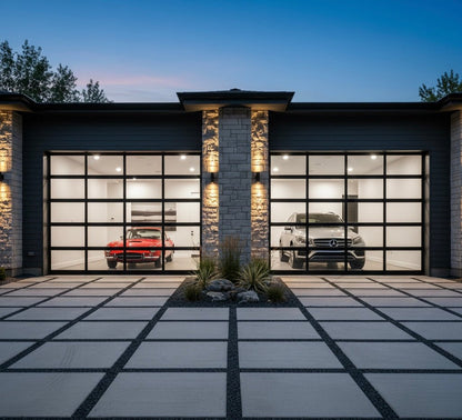 BOLANG Framed Glass Garage Door | Modern Full View Automatic Door - BOLANG DOOR