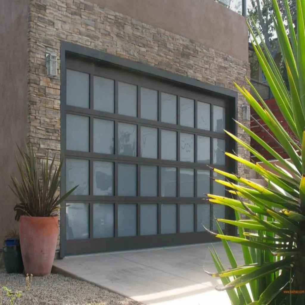 BOLANG Framed Glass Garage Door | Modern Full View Automatic Door - BOLANG DOOR