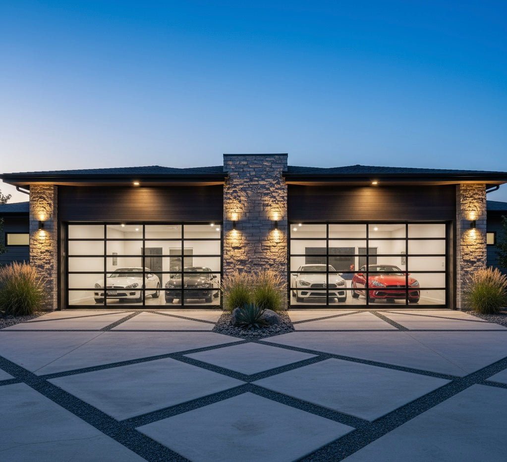 BOLANG Framed Glass Garage Door | Modern Full View Automatic Door - BOLANG DOOR