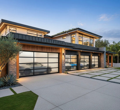 BOLANG Framed Glass Garage Door – Tempered Glass Aluminum System - BOLANG DOOR