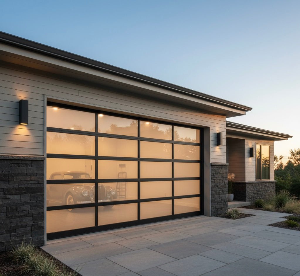 BOLANG Framed Glass Garage Door – Tempered Glass Aluminum System - BOLANG DOOR