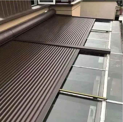 Modern Aluminum Pergola with Electric Skylight and Shade Curtain - BOLANG DOOR
