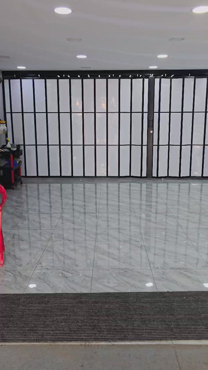 Portes à enroulement en polycarbonate transparent pour magasins modernes