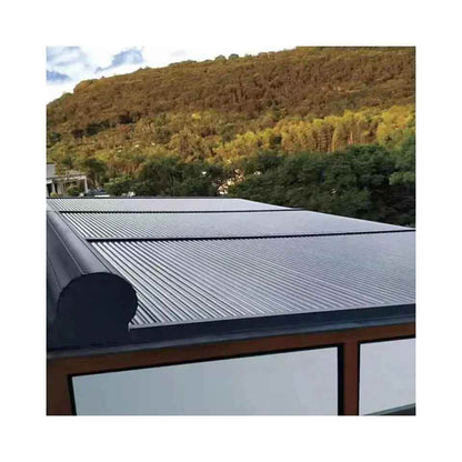 Windproof Motorized Aluminum Pergola with Retractable Awning - BOLANG DOOR